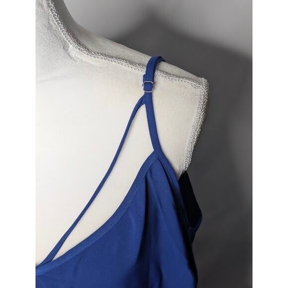 CITY CHIC Womens Plus M/18 Cobalt Blue High-Lo Strappy Cami Dress CasualChic - Picture 6 of 8